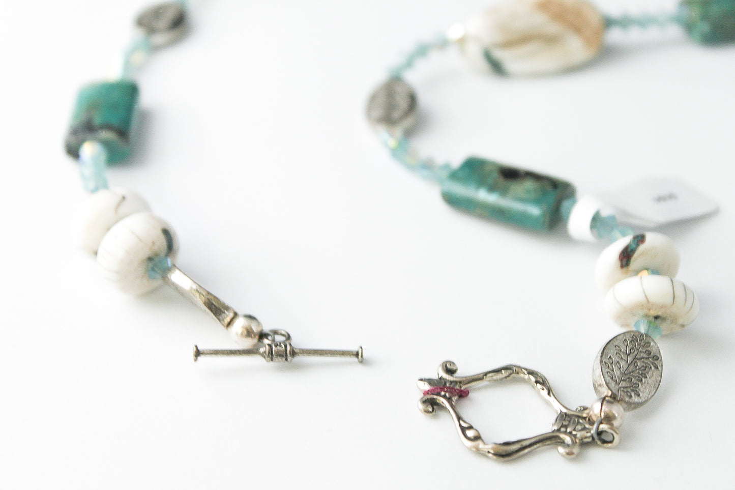 Blue Naga shell and Blue Jasper Necklace