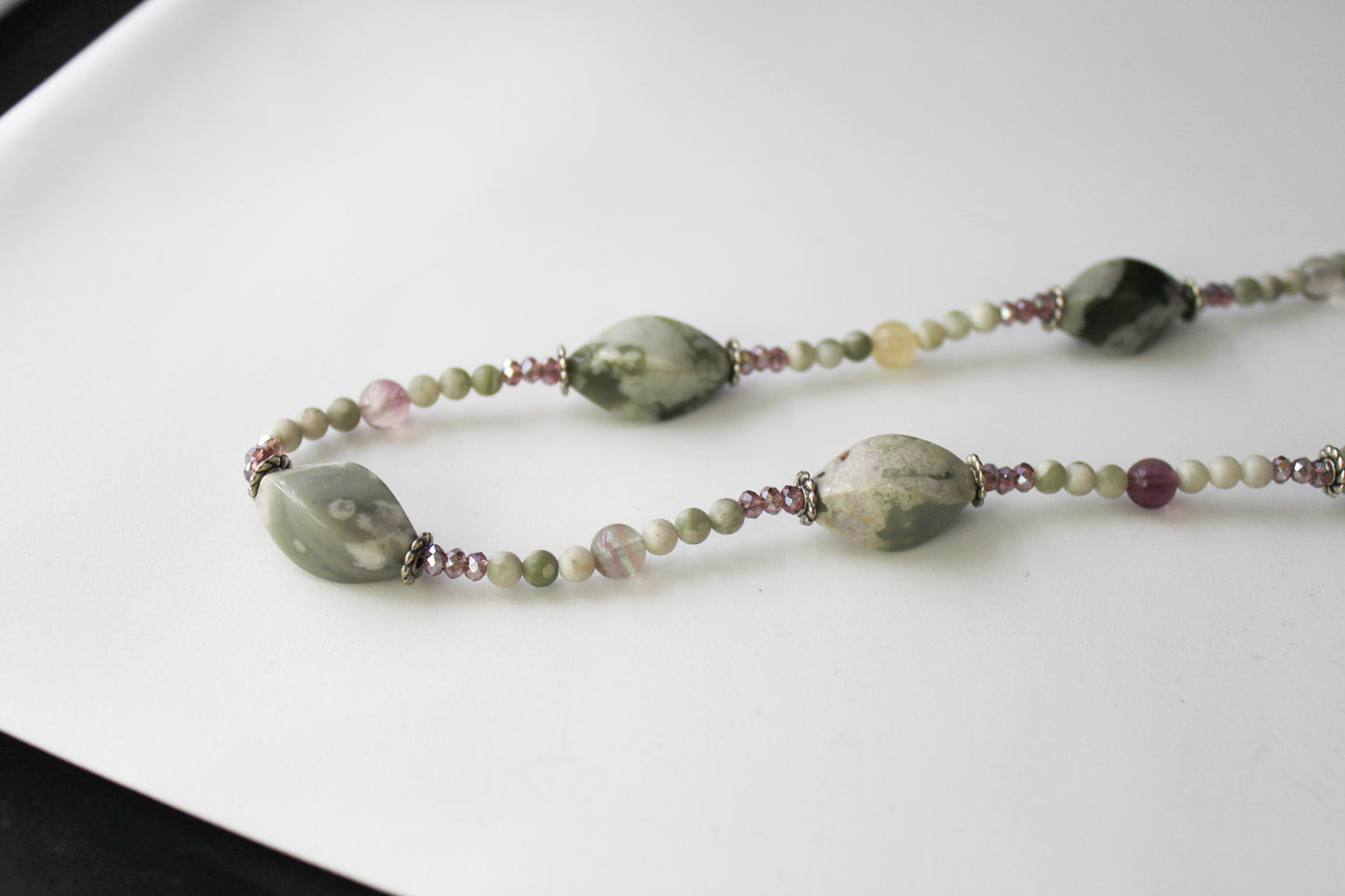 Peace Jasper and Fluorite Jasper Necklace
