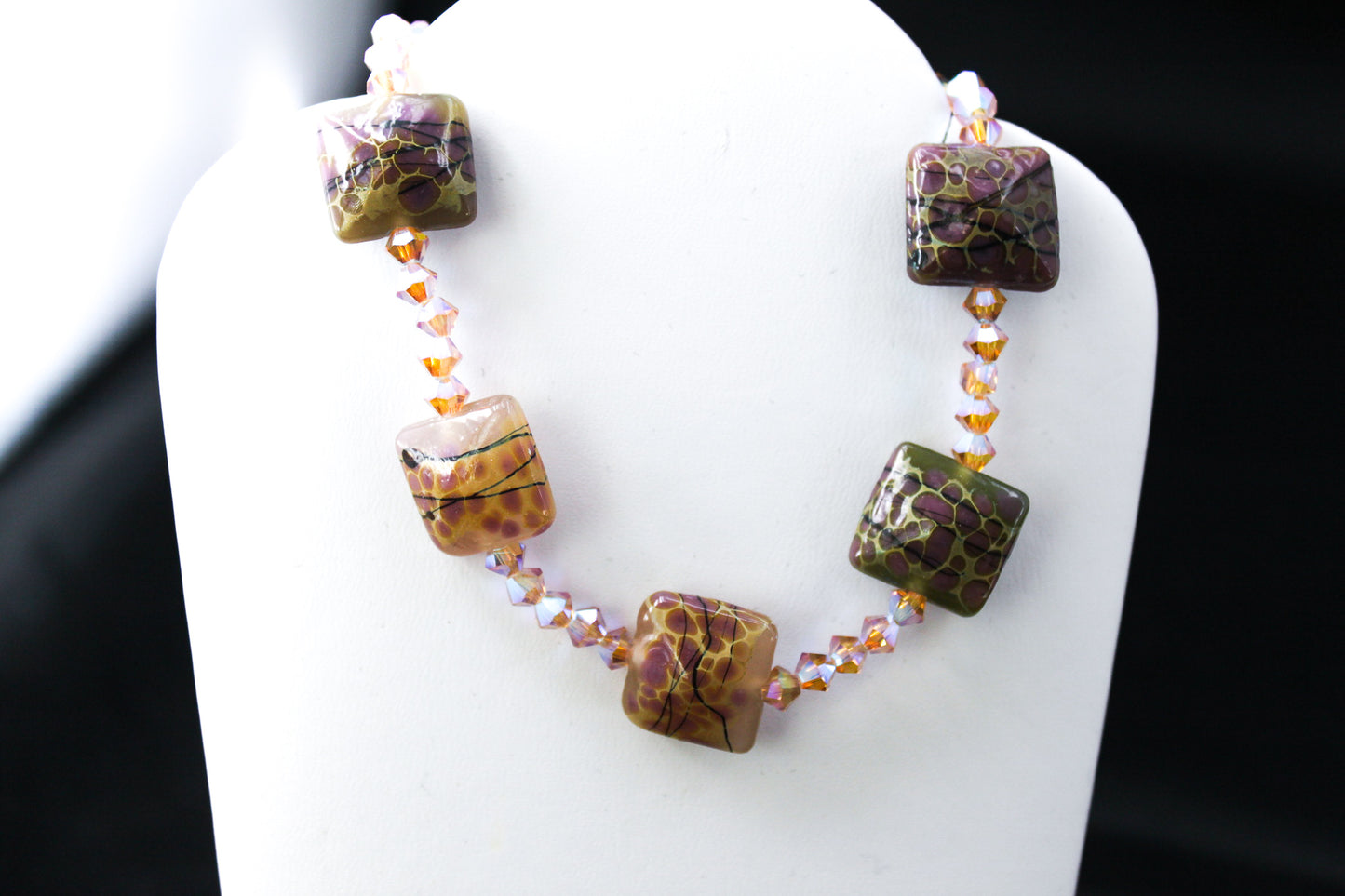 Glass Bead - Purple/Green Bracelet