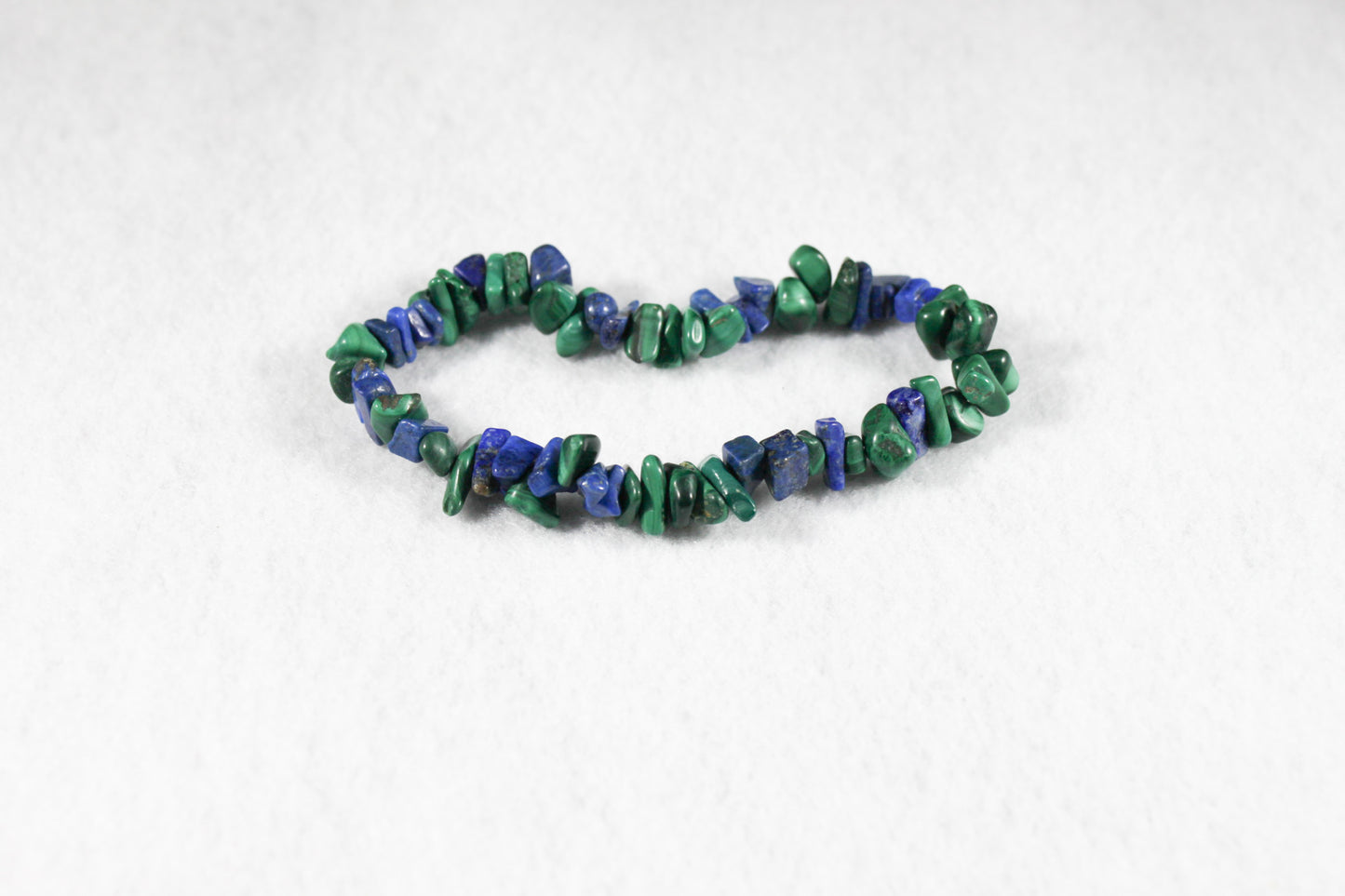 Malachite and Lapis Lazuli Chip Bracelet