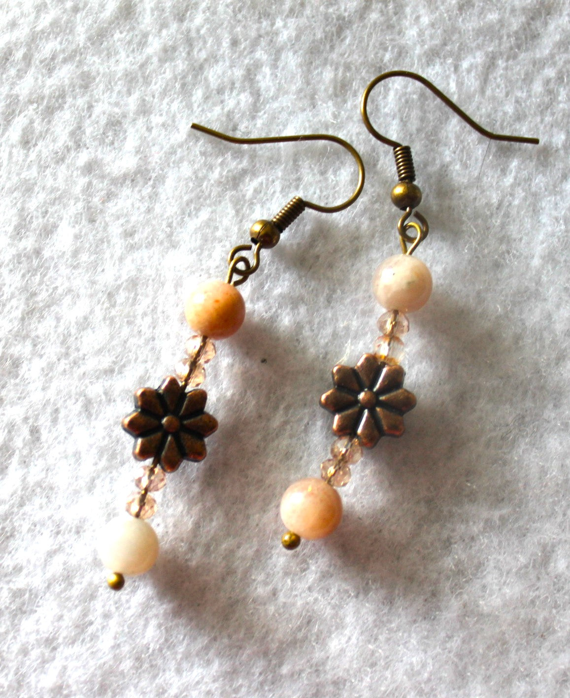 Pink Moonstone Earrings