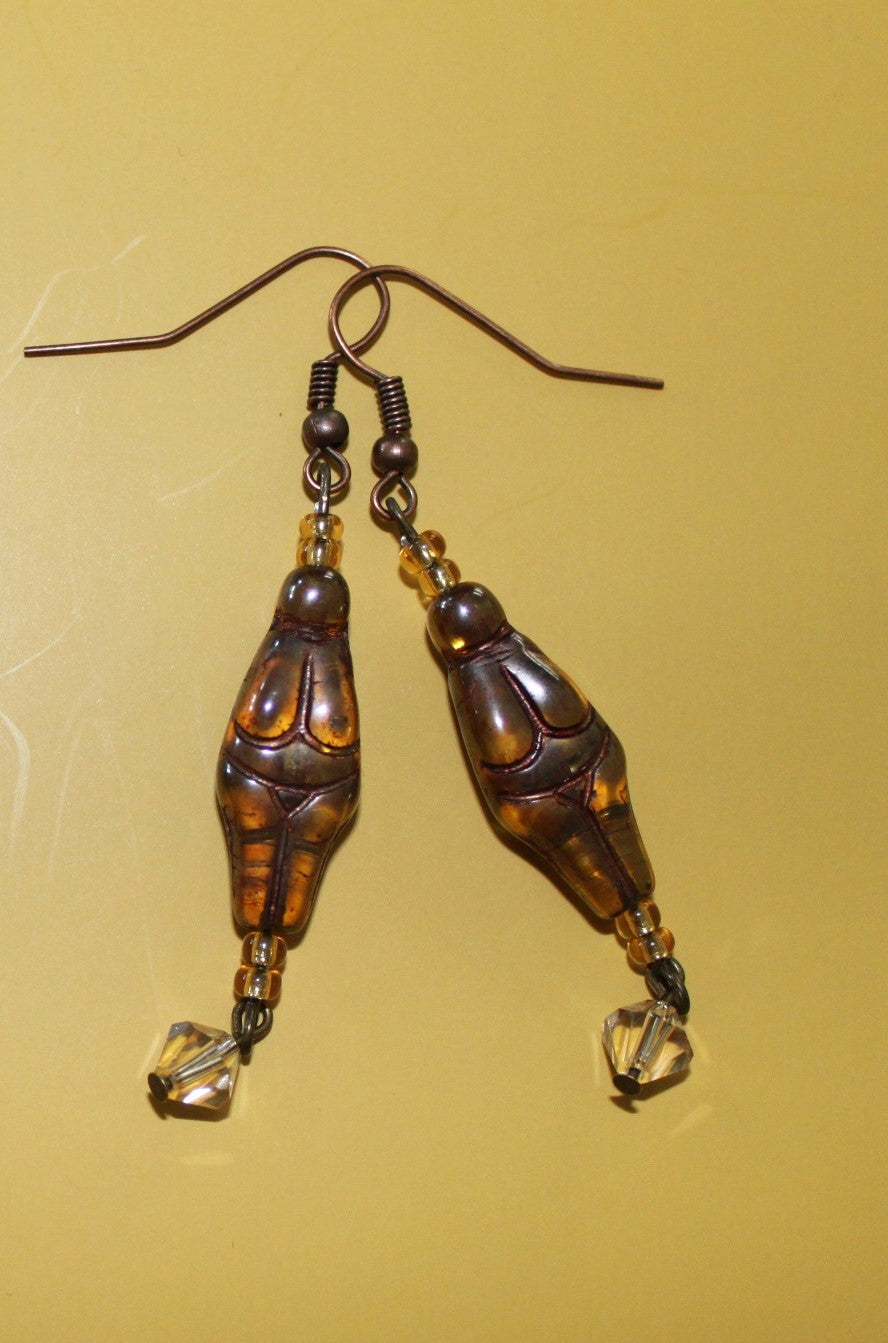 Czech Glass Goddess Earrings