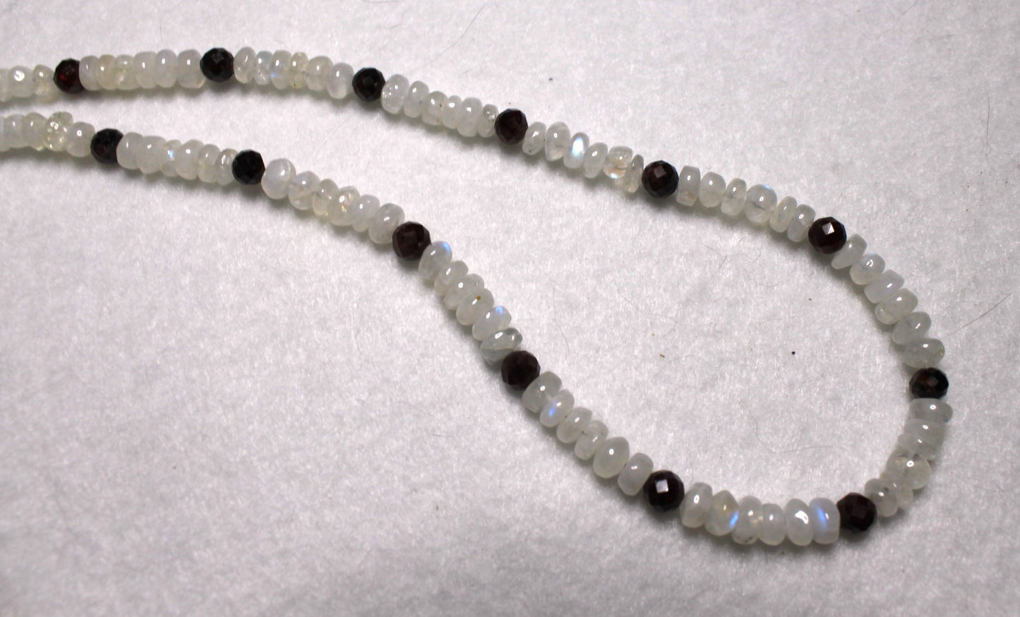 Moonstone and Garnet Necklace