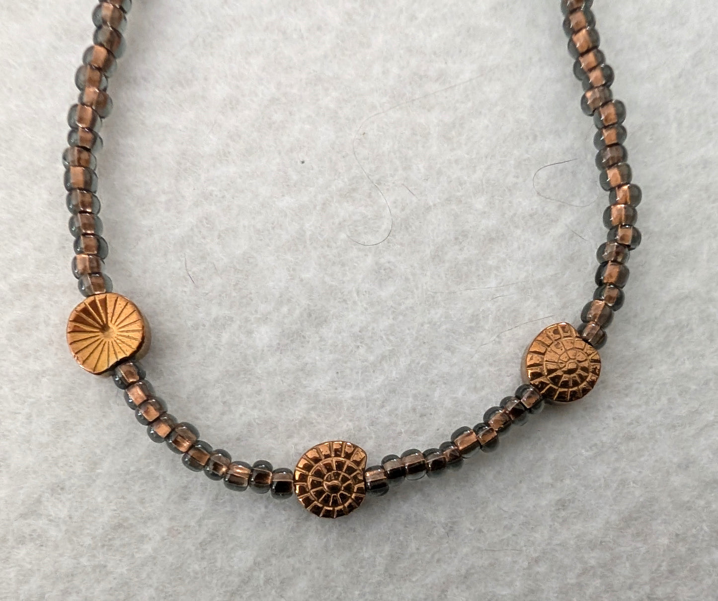 Copper Plated Hematite Necklace