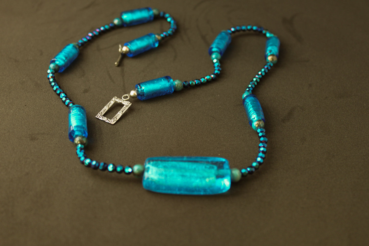 Hematite/Azurite bead Necklace