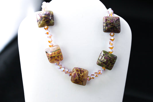 Glass Bead - Purple/Green Bracelet