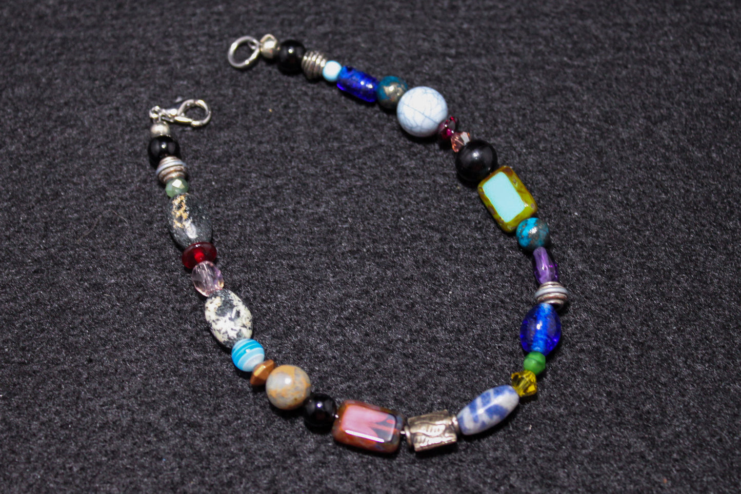 Multi Stone and Glass Bracelet
