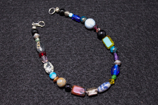 Multi Stone and Glass Bracelet