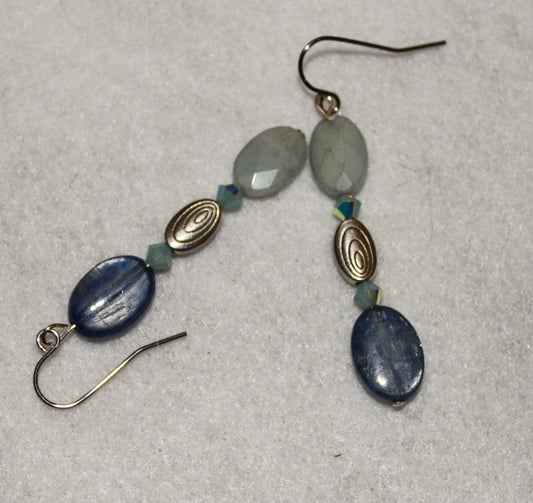 Kyanite and Amazonite Earrings
