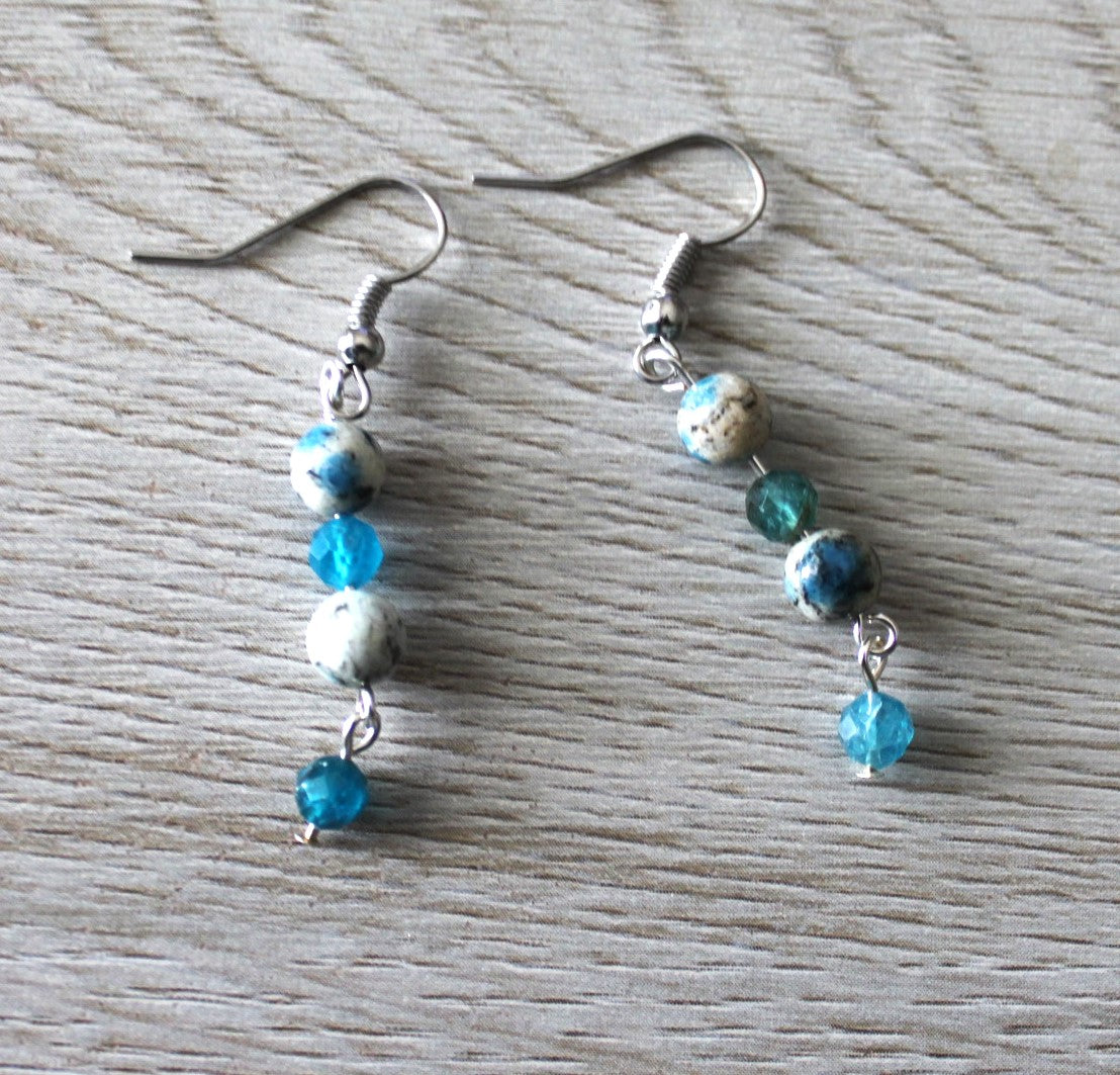 K2 and Azurite Earrings