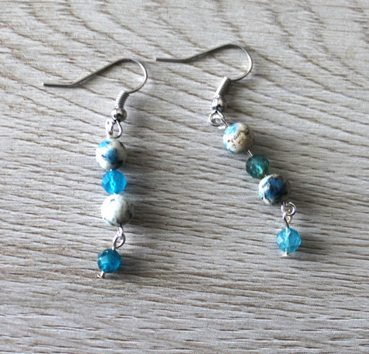 K2 and Azurite Earrings