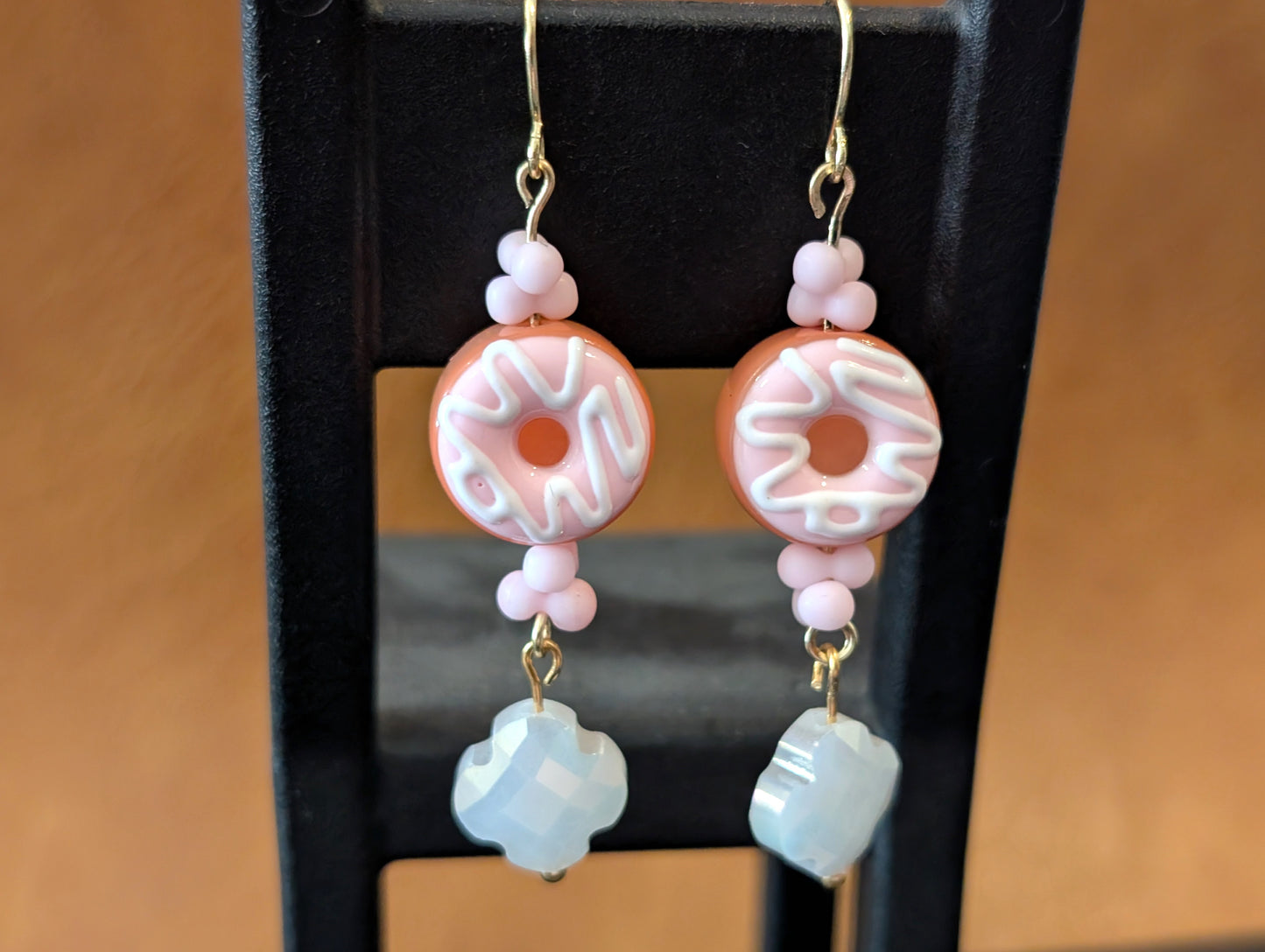 Donut Glass Bead Earrings