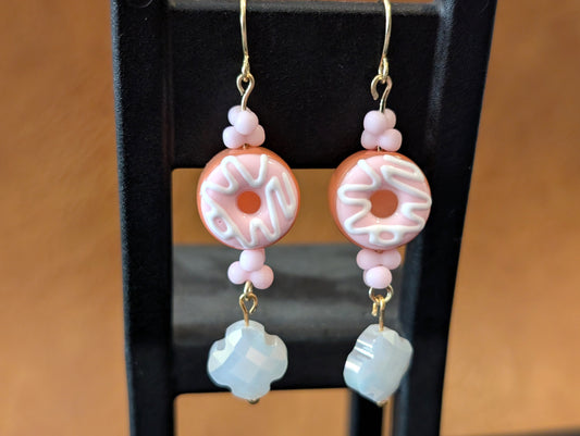 Donut Glass Bead Earrings