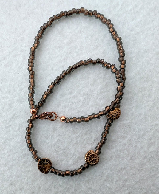 Copper Plated Hematite Necklace